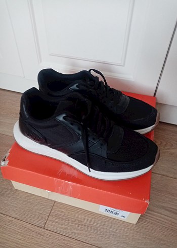 Siyah Bağcıklı Stiletto Topuk Spor Ayakkabı - Görsel 14