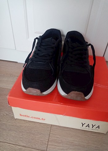 Siyah Bağcıklı Stiletto Topuk Spor Ayakkabı - Görsel 12