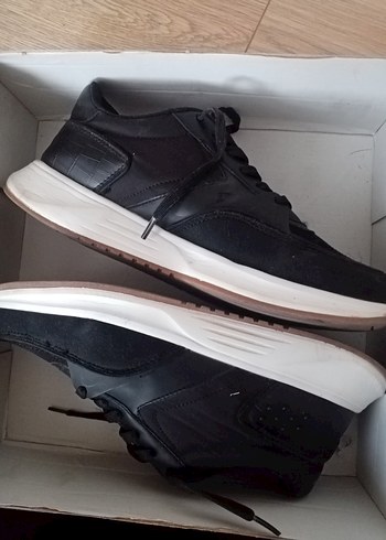 Siyah Bağcıklı Stiletto Topuk Spor Ayakkabı - Görsel 4