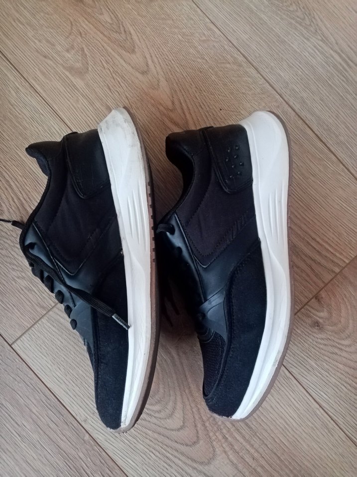 Siyah Bağcıklı Stiletto Topuk Spor Ayakkabı - Görsel 3