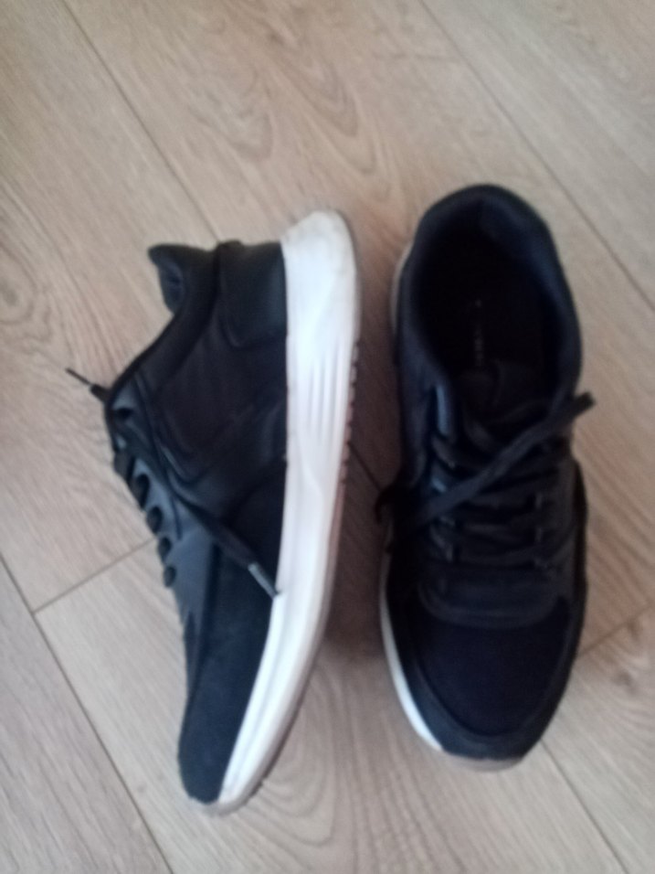 Siyah Bağcıklı Stiletto Topuk Spor Ayakkabı - Görsel 2