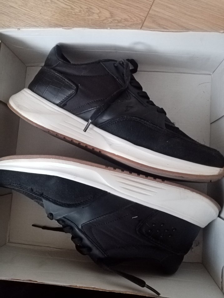 Siyah Bağcıklı Stiletto Topuk Spor Ayakkabı - Görsel 4