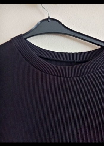 Siyah-Beyaz Pilili Uzun Kadın Elbise - Görsel 5