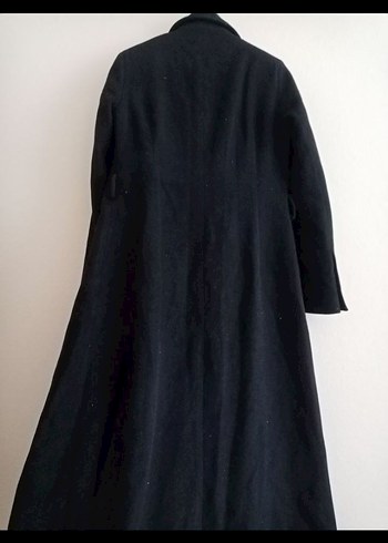 Kemerli Siyah Kadın Kaban - Görsel 4