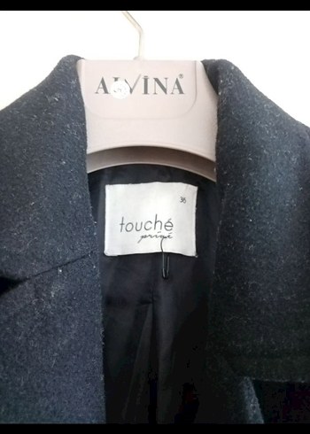 Kemerli Siyah Kadın Kaban - Görsel 8