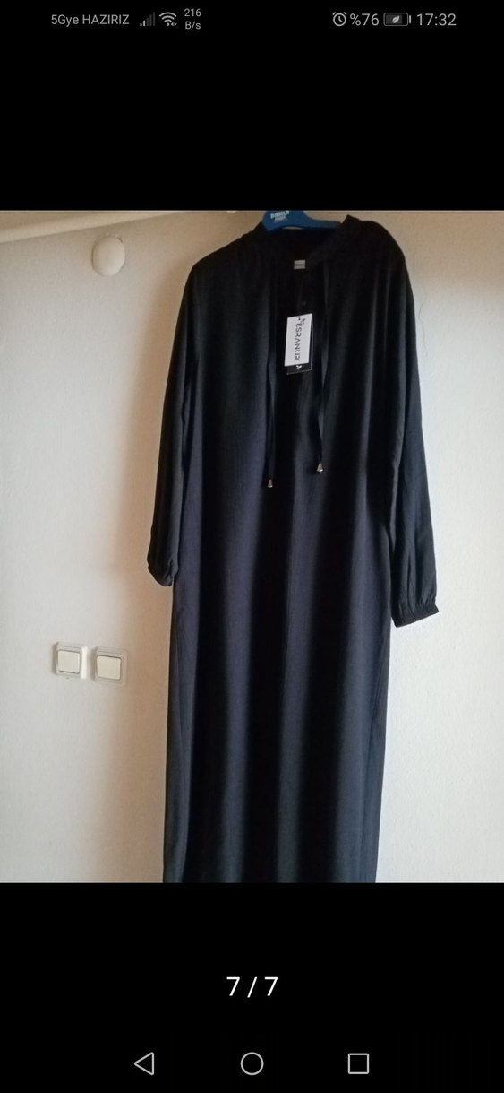 Siyah Salaş Uzun Elbise - Görsel 5