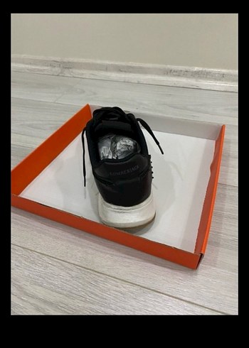 Siyah Yılan Desenli Platform Topuklu Bağcıklı Spor Ayakkabı - Görsel 3