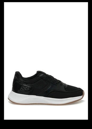 Siyah Yılan Desenli Platform Topuklu Bağcıklı Spor Ayakkabı - Görsel 2