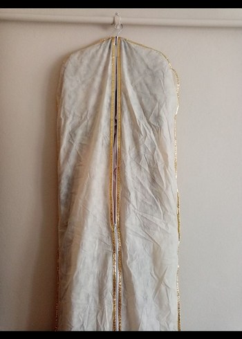 Bej İşlemeli Uzun Kollu Kadın Abiye Elbise - Görsel 7