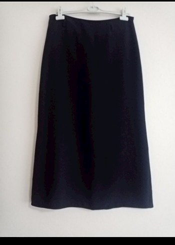 Siyah Midi Kadın Uzun Etek - Görsel 2