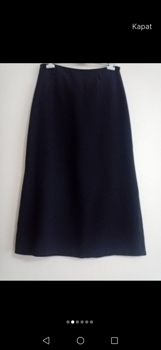 Siyah Midi Kadın Uzun Etek - Görsel 3