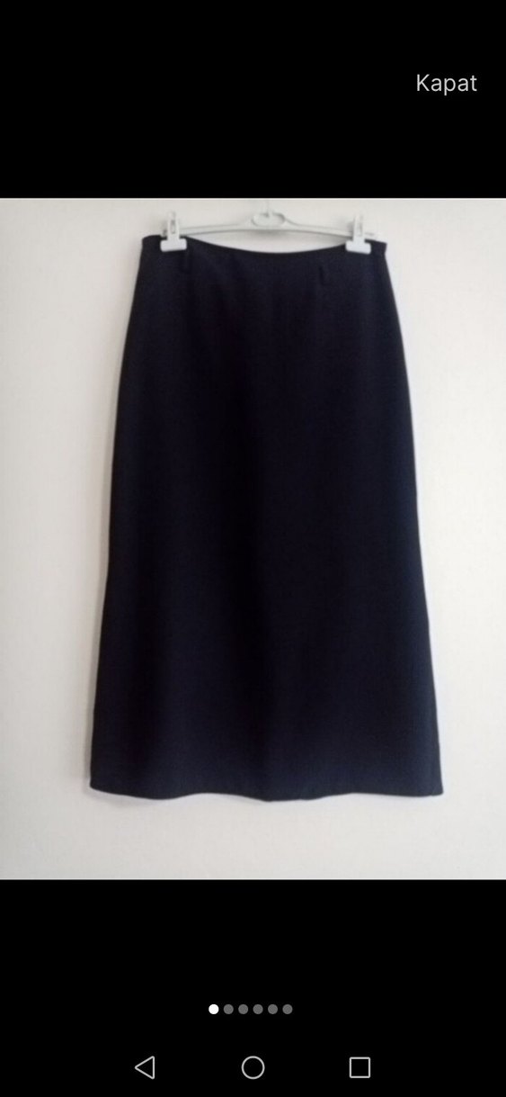 Siyah Midi Kadın Uzun Etek - Görsel 2