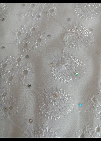 Dantel Detaylı Beyaz bebek battaniyesi - Görsel 3