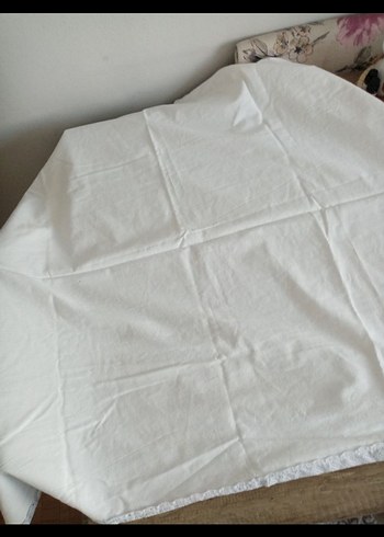 Dantel Detaylı Beyaz bebek battaniyesi - Görsel 5