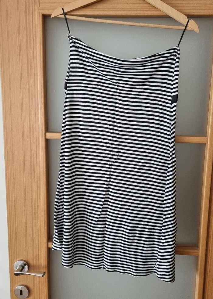 Penye straplez elbise - Görsel 2