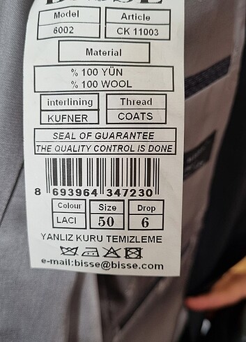 Bisse 6 Drop 0 yün erkek ceket - Görsel 5