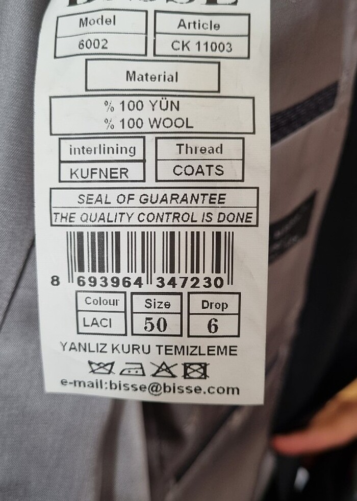 Bisse 6 Drop 0 yün erkek ceket - Görsel 5