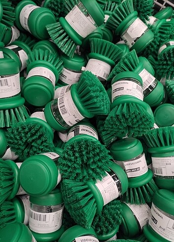 VIDEVECKMAL parlak yeşil deterjan hazneli fırça