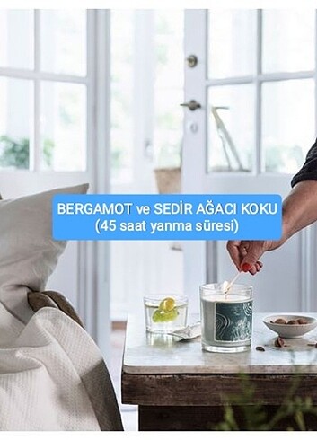 BUKETTAPEL cam kapta kokulu mum, soluk yeşil, 45 saat, bergamot 