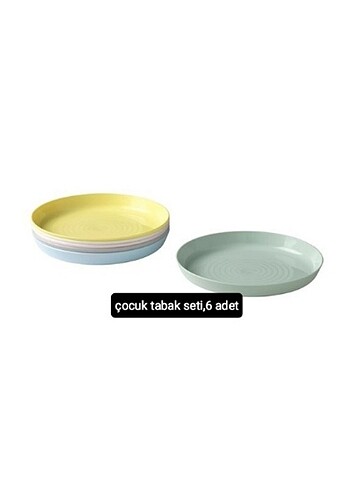 KALASçocuk tabak seti, pastel tonlar, 6 adet