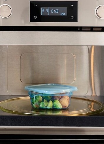 Ikea PRUTA mavi 0,6 lt plastik saklama kabı seti