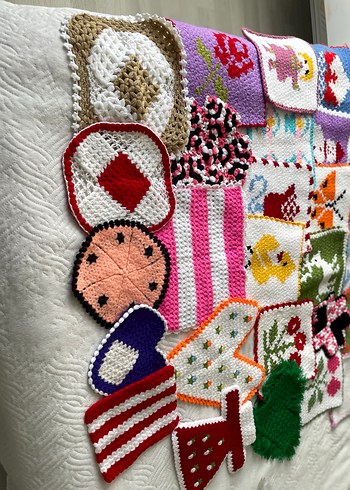 Renkli Örgü Banyo Süngeri - Görsel 3