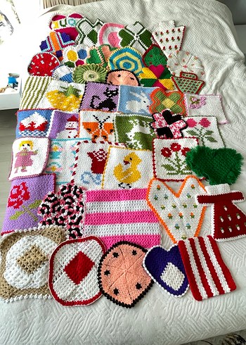 Renkli Örgü Banyo Süngeri - Görsel 4