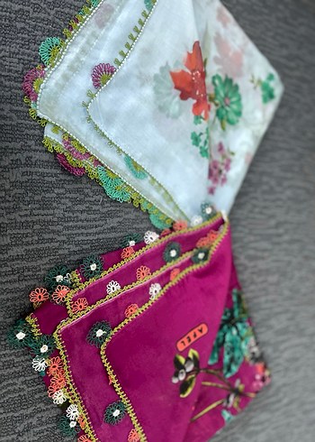 Çok Renkli Dantel Detaylı Bohem Kadın Fular - Görsel 13