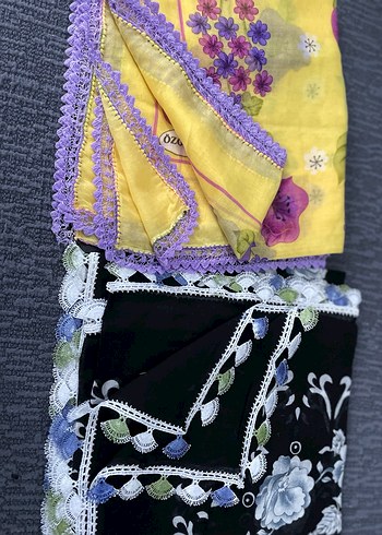 Çok Renkli Dantel Detaylı Bohem Kadın Fular - Görsel 18