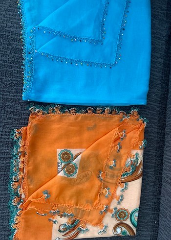 Çok Renkli Dantel Detaylı Bohem Kadın Fular - Görsel 5