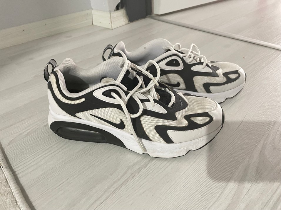 Beyaz Siyah Desenli Yüksek Topuklu Erkek Spor Ayakkabı - Görsel 3