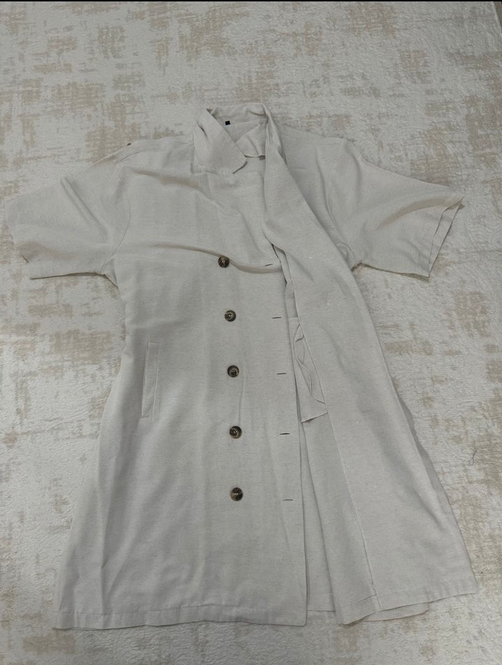 Keten elbise - Görsel 3