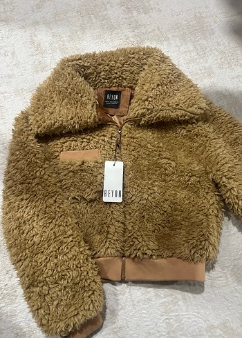 Kahverengi Peluş Kadın Ceket - Görsel 2