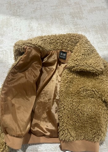 Kahverengi Peluş Kadın Ceket - Görsel 4