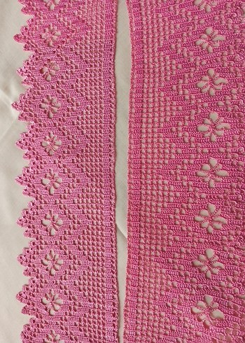 Pembe El İşi Dantel Kenar - Görsel 3