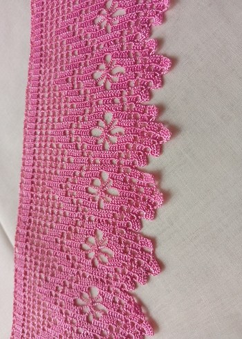 Pembe El İşi Dantel Kenar - Görsel 2