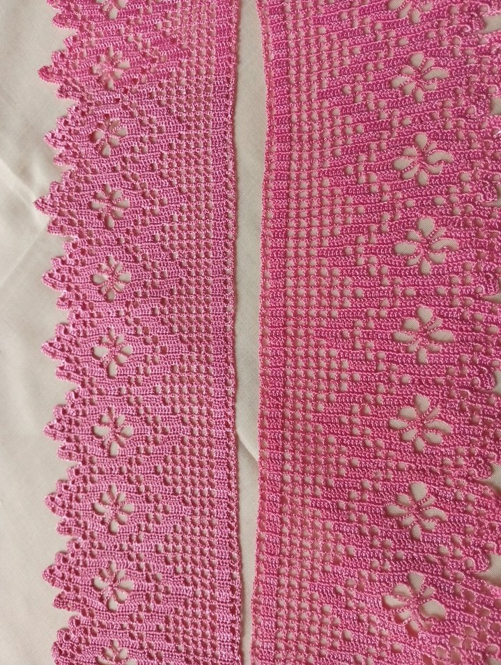 Pembe El İşi Dantel Kenar - Görsel 3