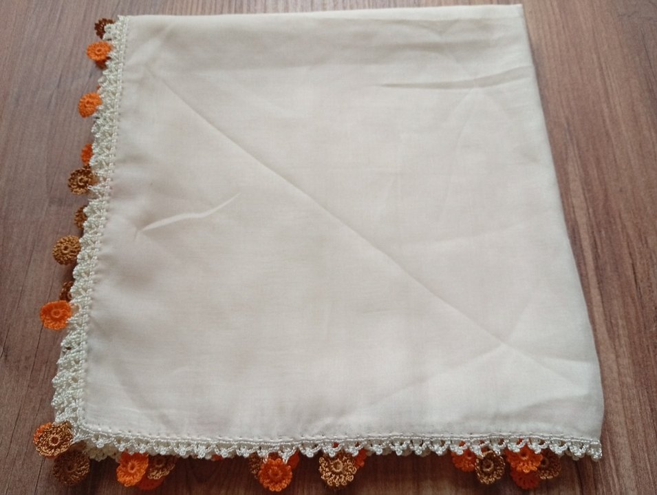 Dantel İşlemeli Beyaz Kadın yazma - Görsel 5