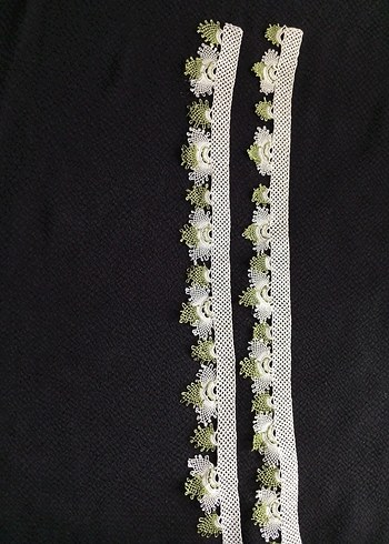 Yeşil ve Beyaz Geleneksel Dantel Kenarlık - Görsel 3