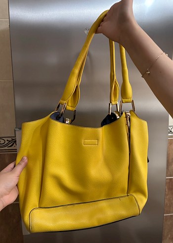 Vintage Sarı Çanta - Görsel 2