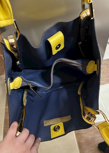 Vintage Sarı Çanta - Görsel 5