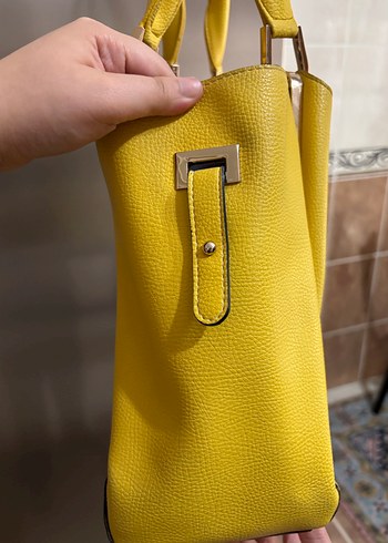 Vintage Sarı Çanta - Görsel 3