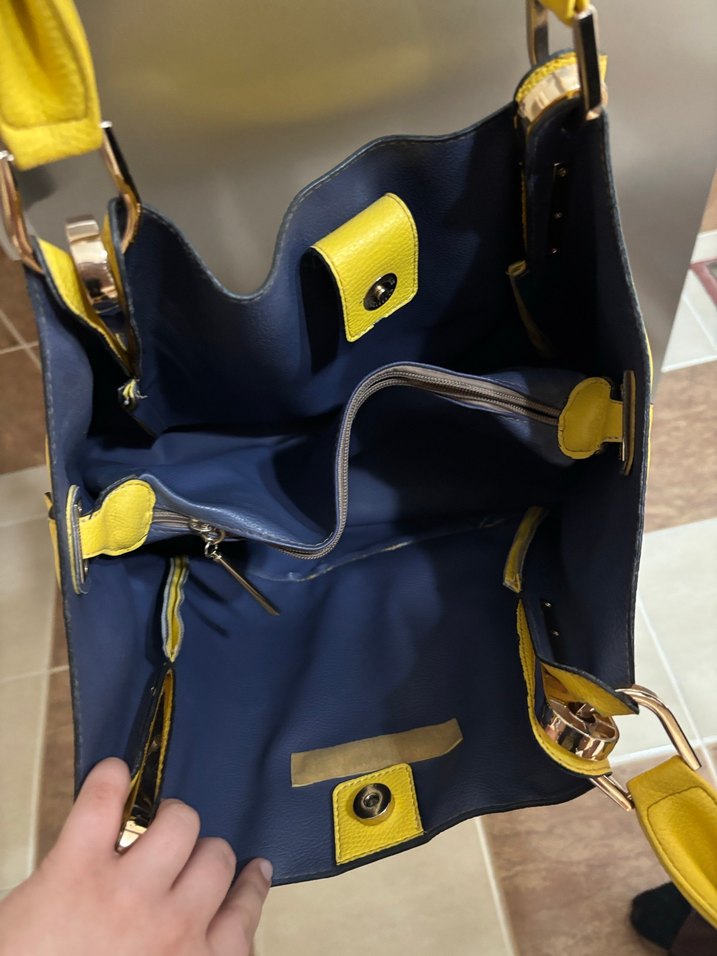 Vintage Sarı Çanta - Görsel 5