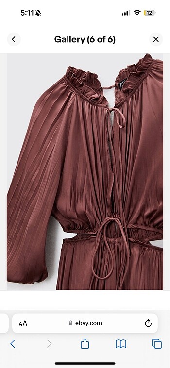Zara Zara Pencereli Midi Elbise