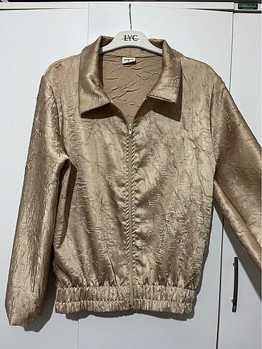 Zara gold kadın saten kumaş hırka