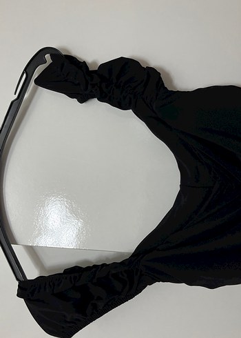 Siyah Drapeli kısa Kadın Abiye Elbise - Görsel 3