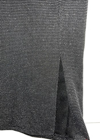 tek kol simli koyu gri şık elbise - Görsel 5