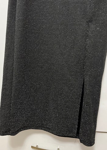 tek kol simli koyu gri şık elbise - Görsel 6