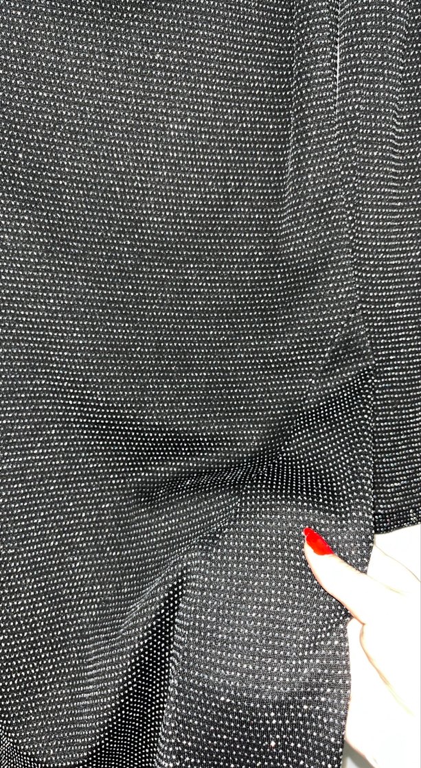 tek kol simli koyu gri şık elbise - Görsel 3