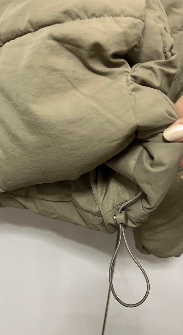 yeşil Kapüşonlu Fermuarlı Kadın Mont - Görsel 2